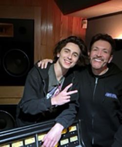 With Timothee Chalamet