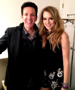 Eric and Bridgit Mendler backstage at X Factor