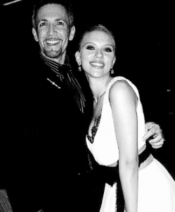 With Scarlett Johansson at the premiere of MATCH POINT