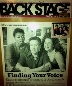 Feature in BACKSTAGE WEST