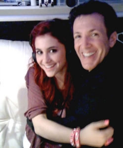 In the studio with Ariana Grande