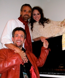 Rehearsing w/ Jeremy Irons & Melissa Errico for CAMELOT