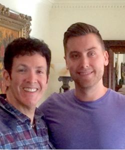 With Lance Bass