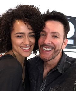 With Nathalie Emmanuel