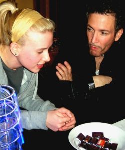 In the recording studio with Scarlett Johansson