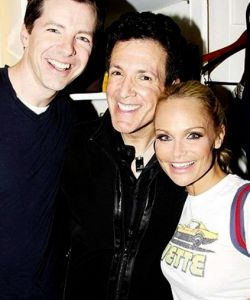 With Sean Hayes and Kristin Chenoweth at the recording sessions of PROMISES, PROMISES