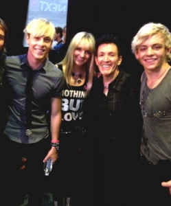 With R5 after they performed at Universal