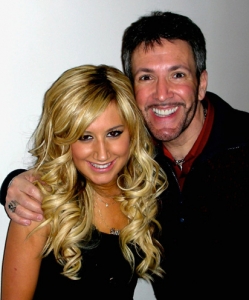 With Ashley Tisdale backstage at Regis and Kelly